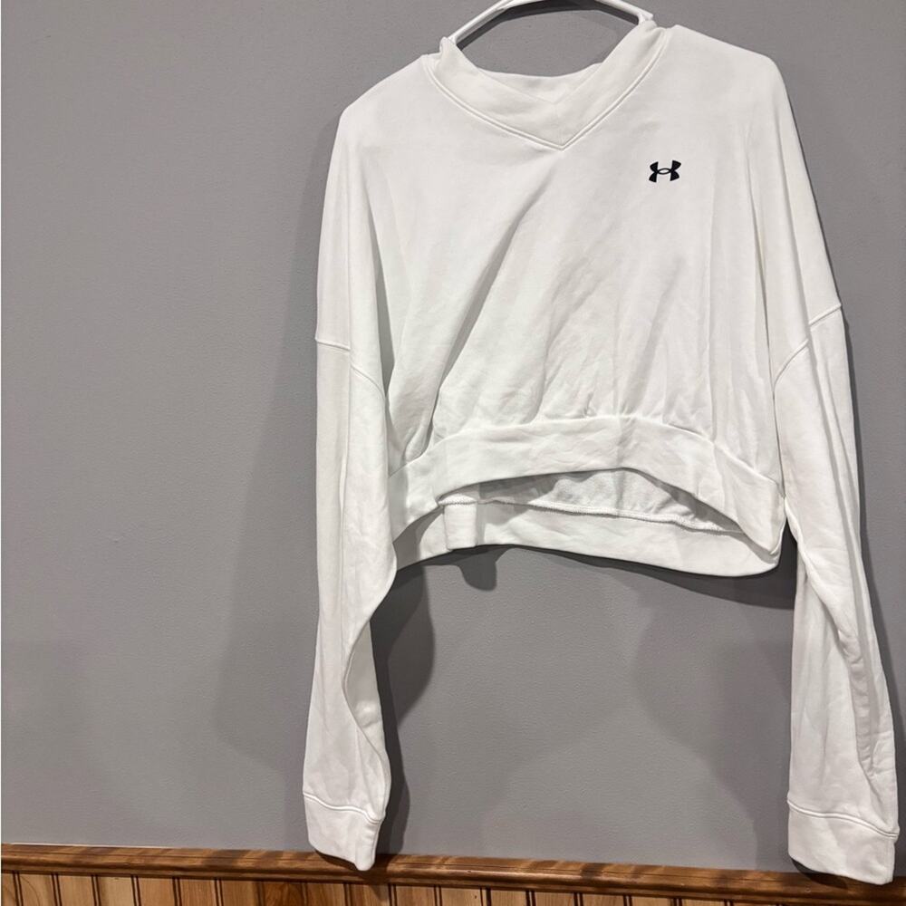 Under Armour Women's White Cropped Top XL - Picture 5 of 5